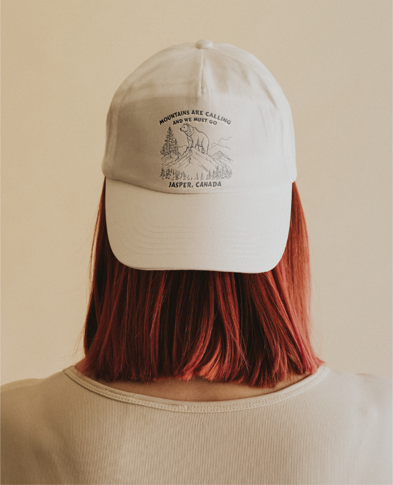 Mountains Bear for Cap Printing