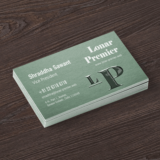 Raised Foil Business Cards